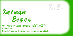 kalman eszes business card